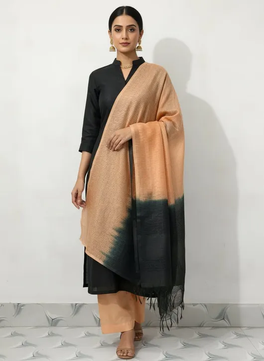 Crafted Semi Tusser Bhagalpuri Suit Set – Elegant Handwoven Charm